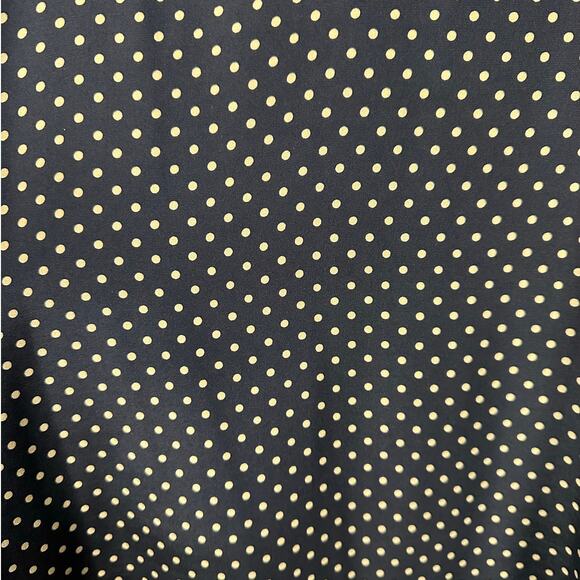 ATM Blue & White Polka Dot 100% Silk Ruffle Sleeveless Dress Women's Large - Picture 6 of 10